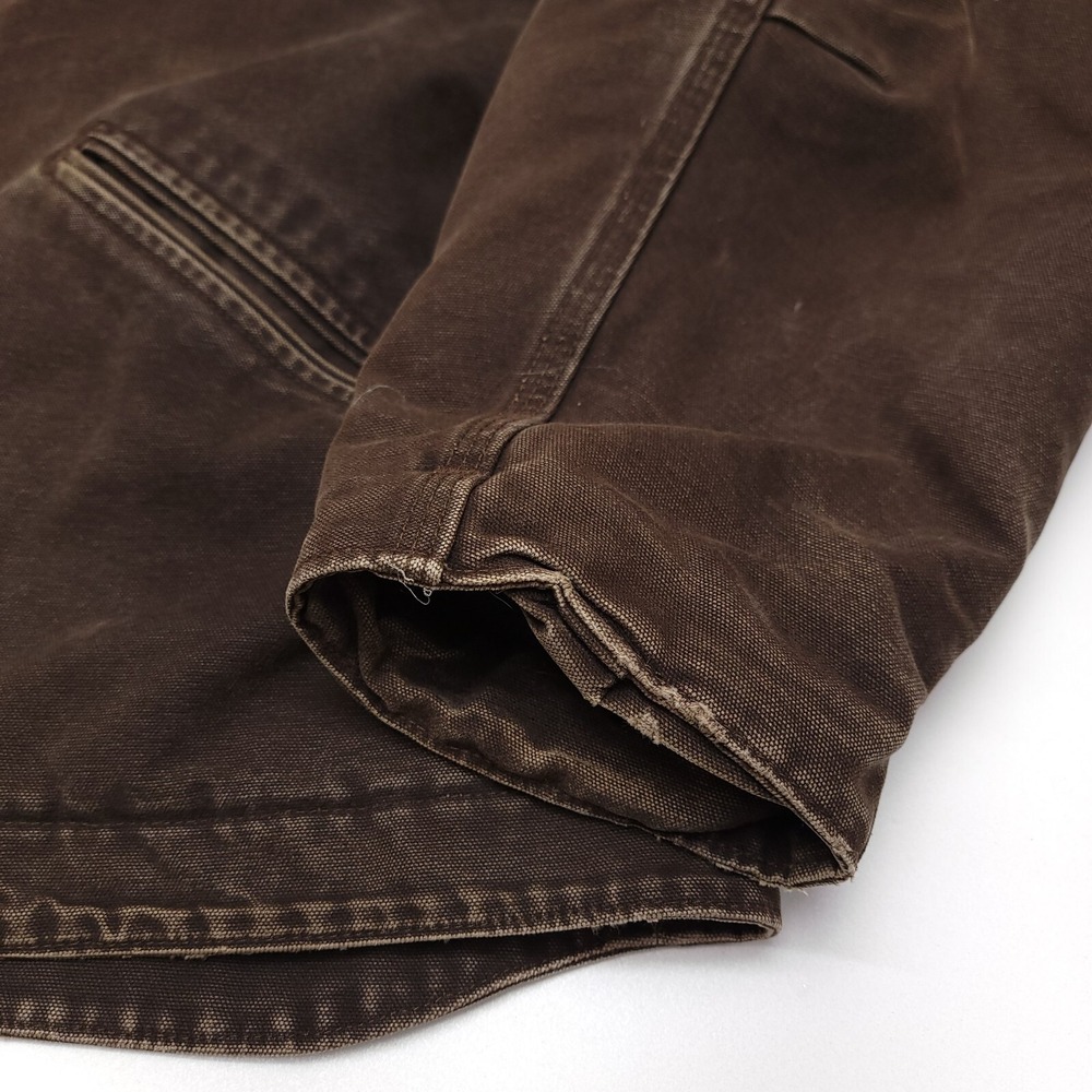 Vintage Carhartt Jacket J141 DKB Mens XL Sherpa Lined Coat Sandstone Brown Y2K - Picture 7 of 9